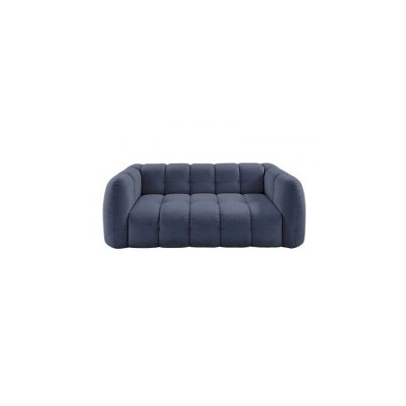 Canapé chenille cocooning en tissu bleu Casita MILOW