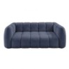Canapé chenille cocooning en tissu bleu Casita MILOW
