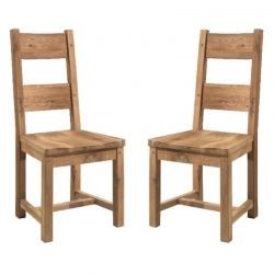 Lot de 2 chaises chêne massif Lodge Casita LODCHA 1