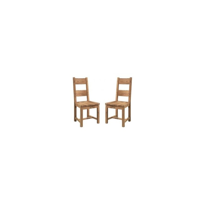 Lot de 2 chaises chêne massif Lodge Casita LODCHA 1