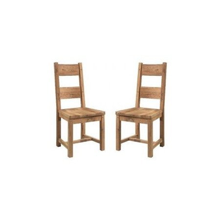Lot de 2 chaises chêne massif Lodge Casita LODCHA 1