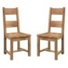 Lot de 2 chaises chêne massif Lodge Casita LODCHA 1