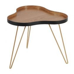 Bout de canapé MDF et pieds épingle dorés 51cm Casita Popy POTABA 100
