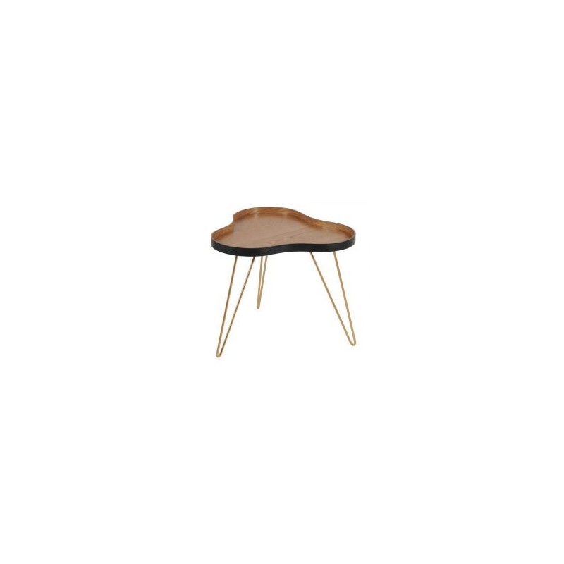 Bout de canapé MDF et pieds épingle dorés 51cm Casita Popy POTABA 100