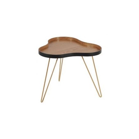 Bout de canapé MDF et pieds épingle dorés 51cm Casita Popy POTABA 100