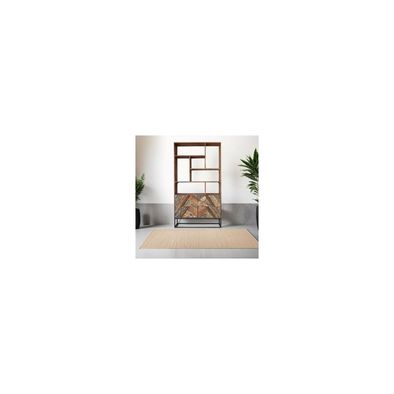 Bibliothèque bois et métal 100cm RITA 4 tiroirs Kayu Intérieur