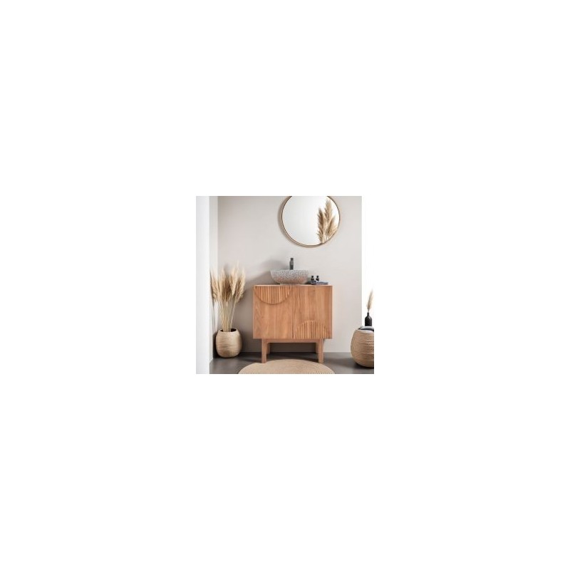 Meuble de salle de bain 75 cm en teck massif YANG