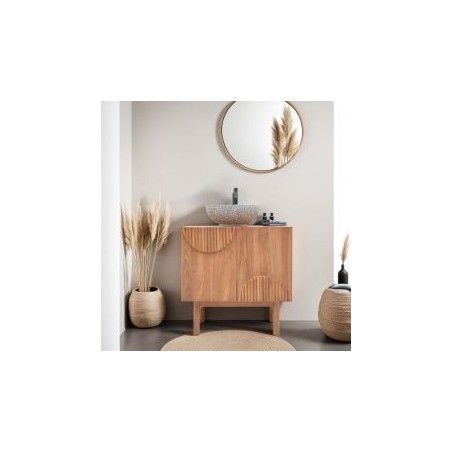 Meuble de salle de bain 75 cm en teck massif YANG