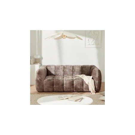 Canapé nuage design 3 places tissu cendre Casita MILOW