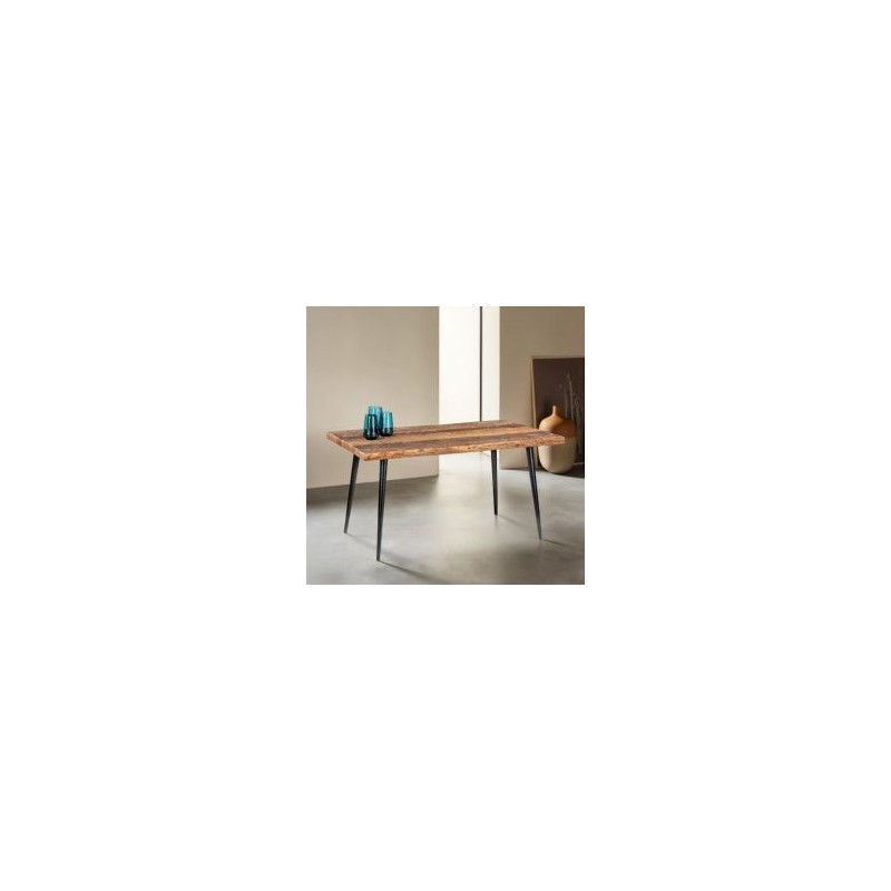 Table à manger industrielle bois recyclé MELISSA 150cm