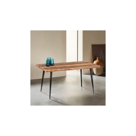 Table à manger industrielle bois recyclé MELISSA 150cm