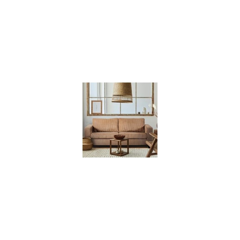 Canapé velours côtelé camel Casita THOMF3LINCAM65