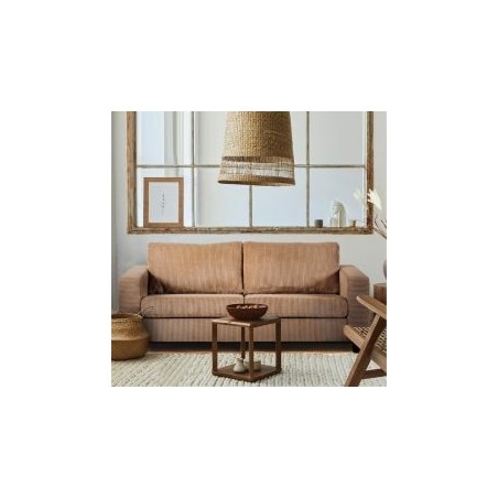 Canapé velours côtelé camel Casita THOMF3LINCAM65