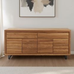 Buffet moderne en chêne massif huilé 190cm Wave Casita