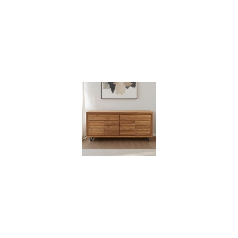 Buffet moderne en chêne massif huilé 190cm Wave Casita