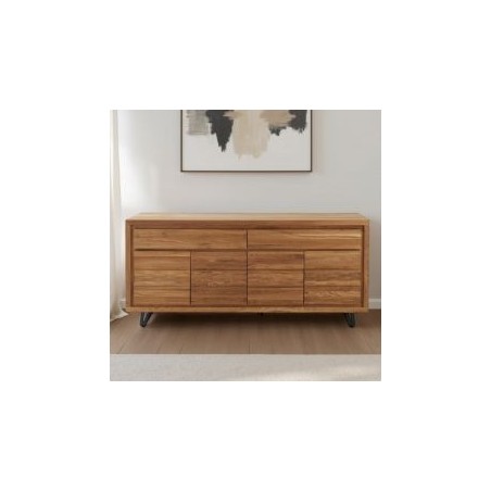 Buffet moderne en chêne massif huilé 190cm Wave Casita