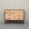 Commode bois et métal 110cm NOA