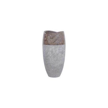 Vasque totem arrondie en marbre gris Ø40cm PGT-G GREY