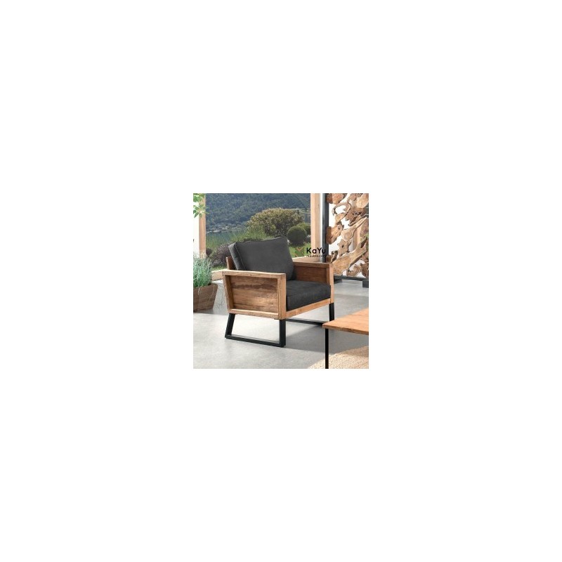 Fauteuil teck massif Dunmore Casita DUNFA1GOBGRI