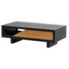 Table basse bois noire pin et chêne rectangulaire 120cm Flix Casita