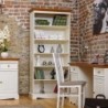 Bibliothèque blanche en bois de pin massif 90cm BIANCA