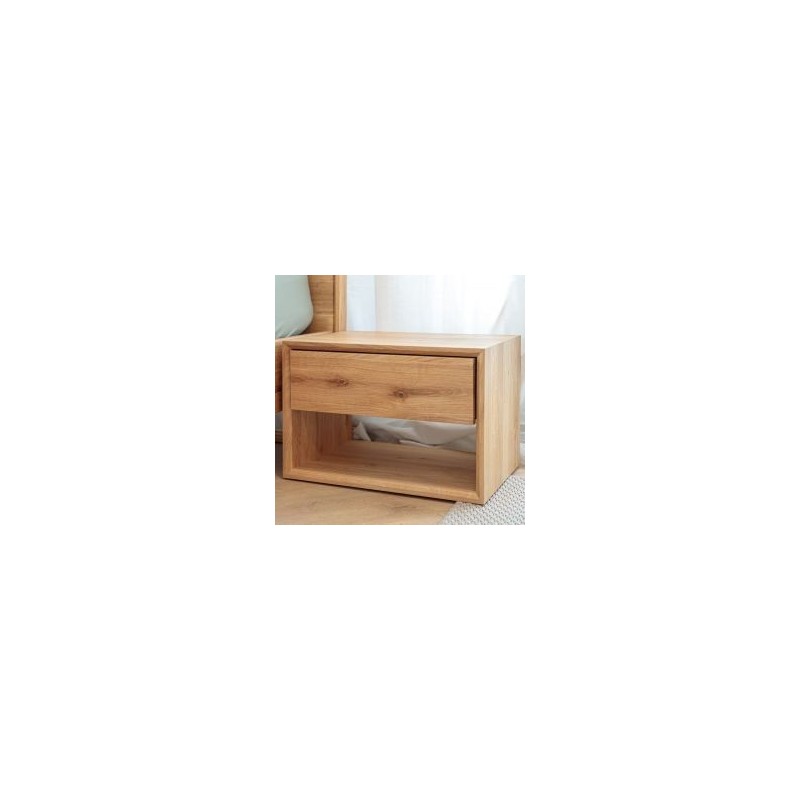 Table de nuit bois moderne de chêne 50cm ADAM