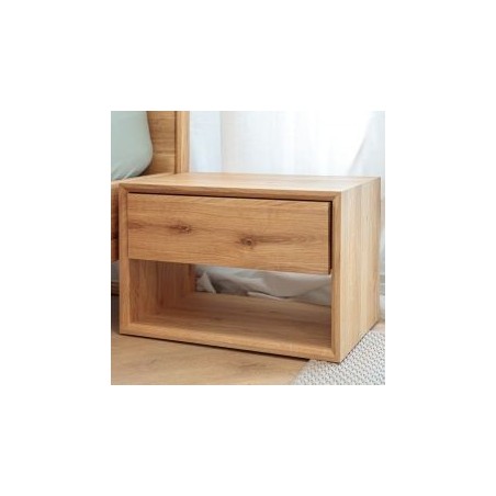 Table de nuit bois moderne de chêne 50cm ADAM