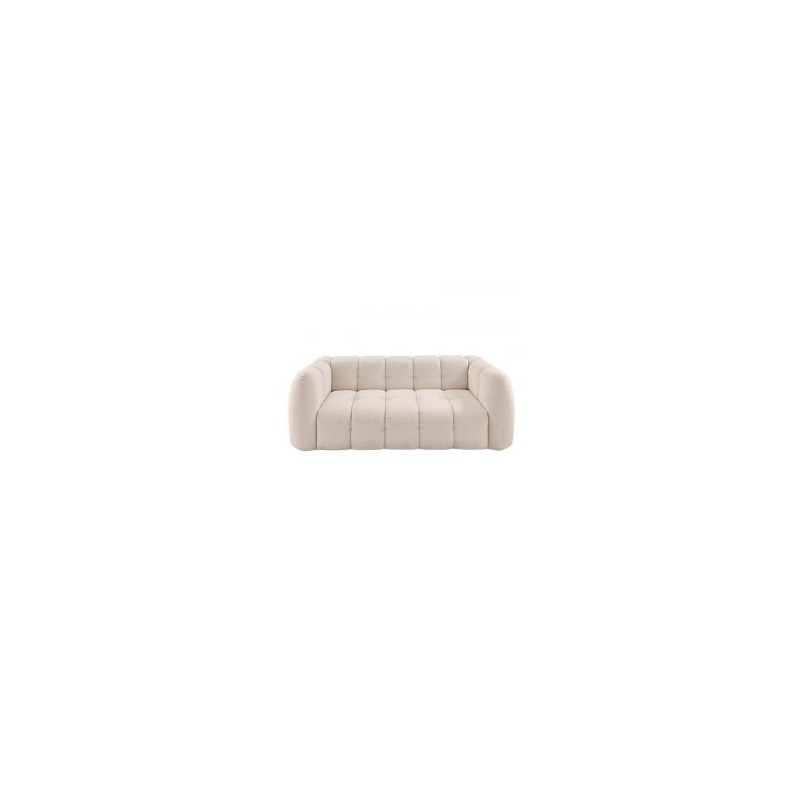 Canapé chenille cocooning en tissu blanc Casita MILOW