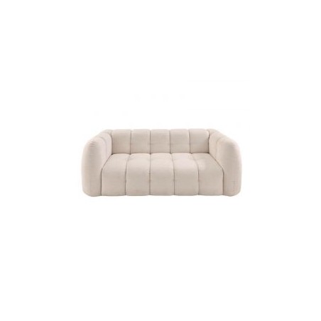 Canapé chenille cocooning en tissu blanc Casita MILOW