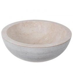 Vasque ronde à poser en marbre crème Ø40cm KC-G CREAM