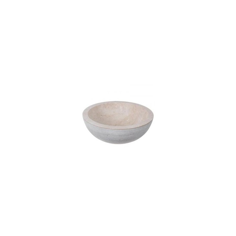 Vasque ronde à poser en marbre crème Ø40cm KC-G CREAM