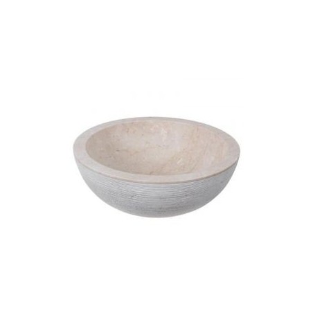 Vasque ronde à poser en marbre crème Ø40cm KC-G CREAM