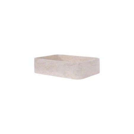 Vasque à poser rectangulaire en marbre crème 50cm RKUT-P CREAM