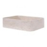 Vasque à poser rectangulaire en marbre crème 50cm RKUT-P CREAM