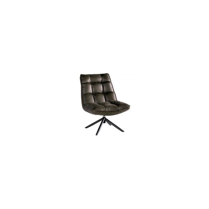 Fauteuil relax rotatif tissu microfibres gris Casita GRUNDY