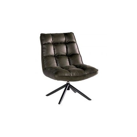 Fauteuil relax rotatif tissu microfibres gris Casita GRUNDY