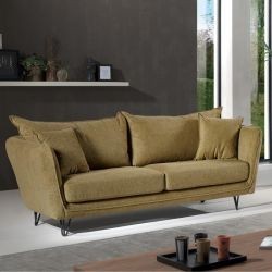 Canapé 3 places tissu vert 204cm Hasting Casita HASCA3ARAVER28