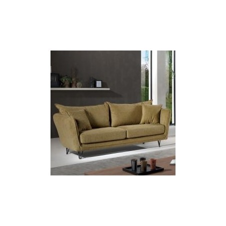 Canapé 3 places tissu vert 204cm Hasting Casita HASCA3ARAVER28
