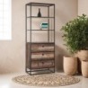 Bibliothèque bois recyclé et métal dbodhi TUAREG 75cm