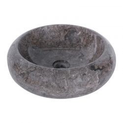 Vasque ronde à poser en marbre gris Ø40cm DN-P GREY