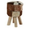 Pouf patchwork de peau naturelle Casita AMPOU F1