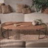 Table basse ovale en teck recyclé et métal 143cm d-bodhi COCO