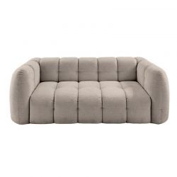 Canapé chenille cocooning en tissu taupe Casita MILOW