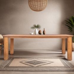 Table repas design teck massif recyclé 225cm DINO d-bodhi