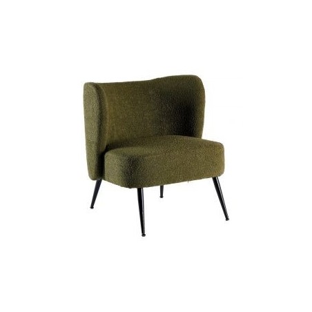 Fauteuil crapaud tissu vert Casita RIPPLE 70cm