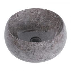 Vasque ronde à poser en marbre gris bord fin Ø35cm DNT-P GREY