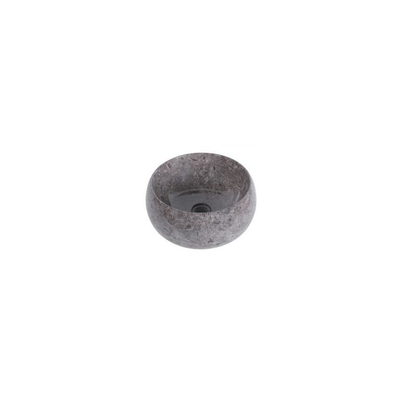 Vasque ronde à poser en marbre gris bord fin Ø35cm DNT-P GREY