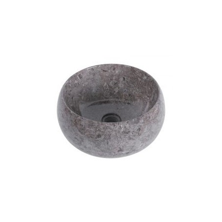 Vasque ronde à poser en marbre gris bord fin Ø35cm DNT-P GREY