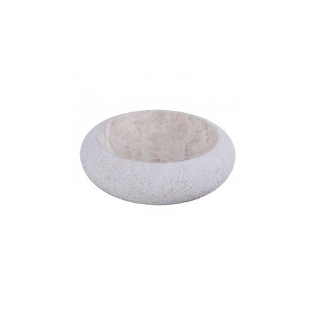 Vasque ronde à poser en marbre crème Ø40cm DN-D CREAM