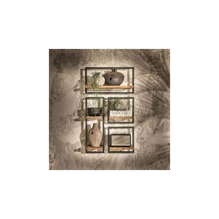 Étagères murales en bois de teck massif et métal Shelfmate 65cm